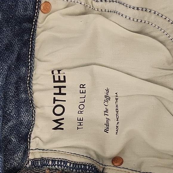 MotherThe Roller Mid-Rise Wide-Leg Jeans Riding The Cliffside Size 28 - Picture 15 of 16